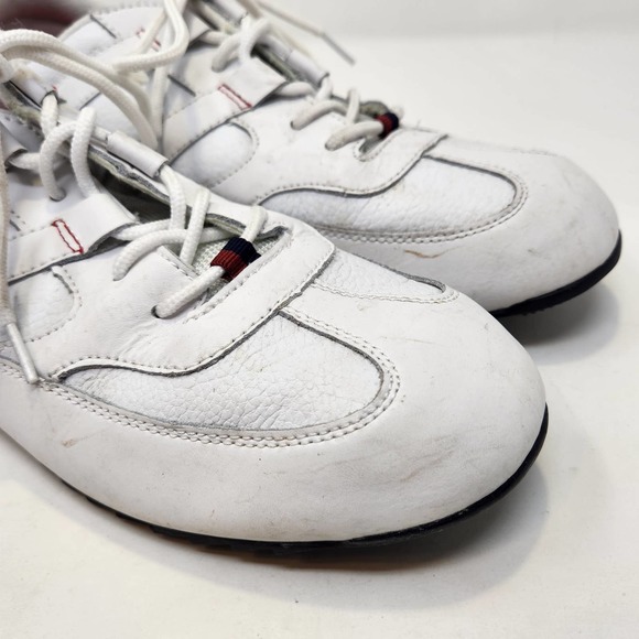 Tommy Hilfiger Mens Osborn White Leather Sneakers 12 Tennis Shoes Lace Up main image 10